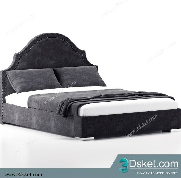 3D Model Bed Free Download Giường 288