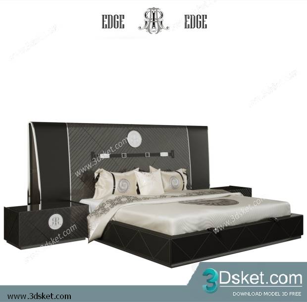 3D Model Bed Free Download Giường 291