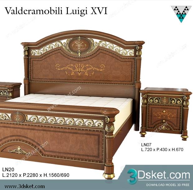 3D Model Bed Free Download Giường 292