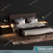 3D Model Bed Free Download Giường 304