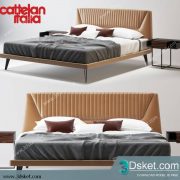 3D Model Bed Free Download Giường 308