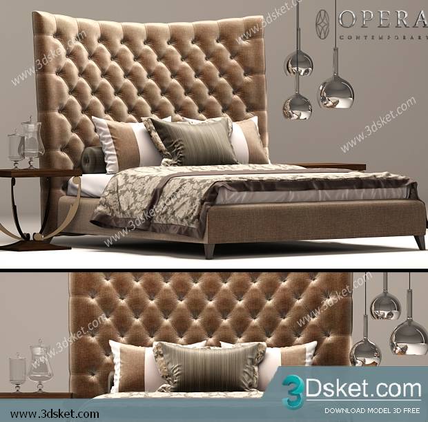 3D Model Bed Free Download Giường 319