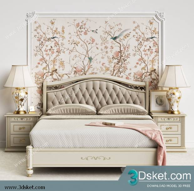 3D Model Bed Free Download Giường 320