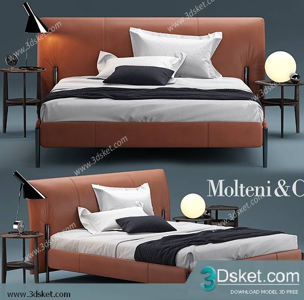 3D Model Bed Free Download Giường 324