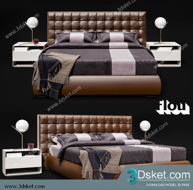 3D Model Bed Free Download Giường 325