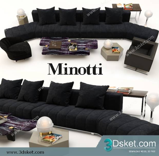 3D Model Sofa Free Download 0459