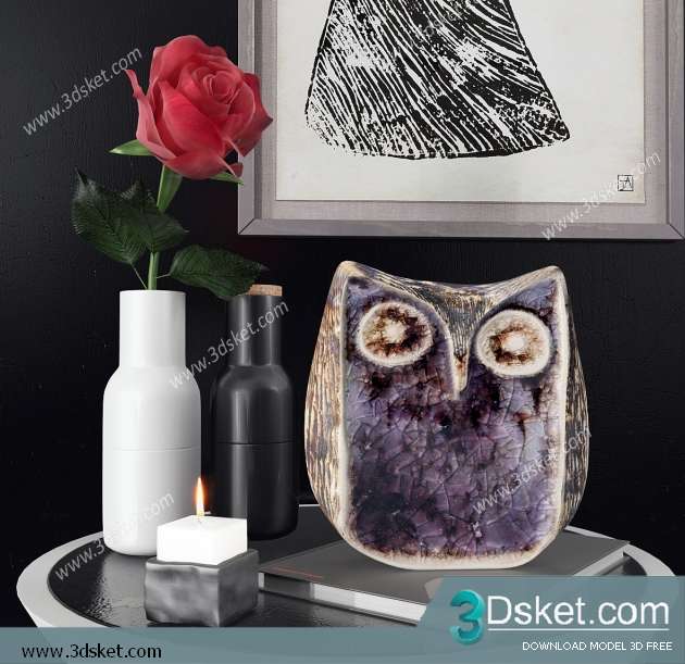 Free Download Decorative set 3D Model 0347