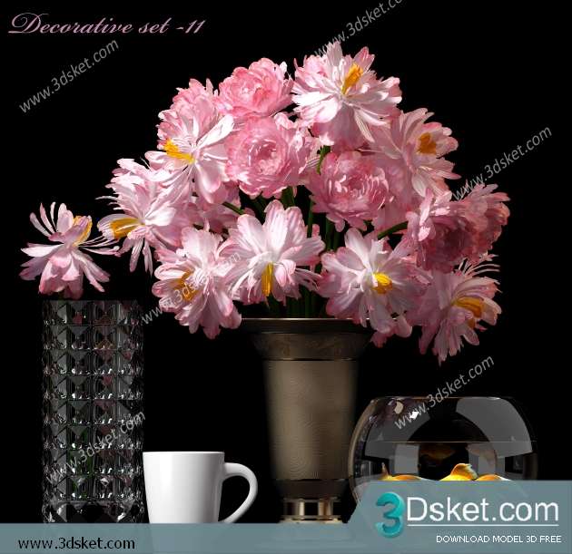 Free Download Decorative set 3D Model 0384