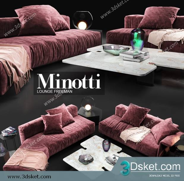 3D Model Sofa Free Download 0495