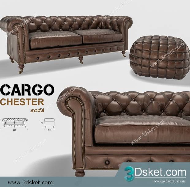 3D Model Sofa Free Download 0534