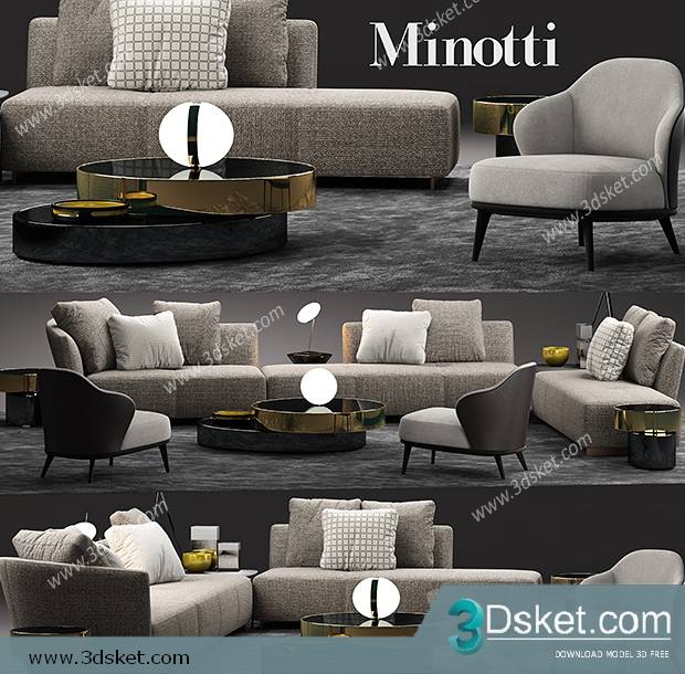 3D Model Sofa Free Download 0538