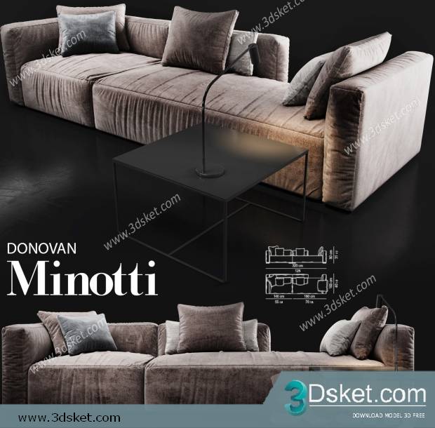 3D Model Sofa Free Download 0540