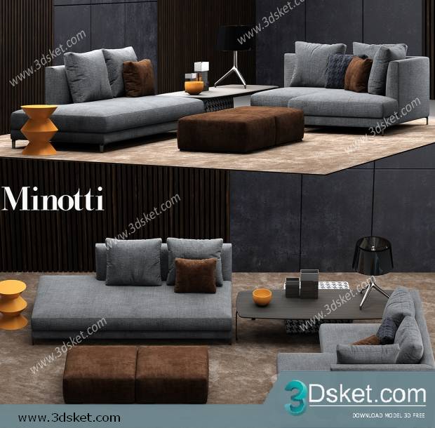 3D Model Sofa Free Download 0545