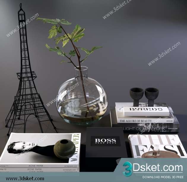 Free Download Decorative set 3D Model 0394