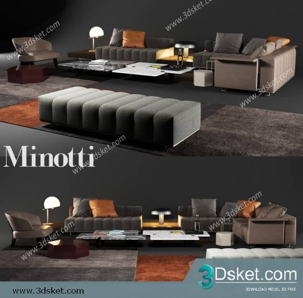 3D Model Sofa Free Download 0639