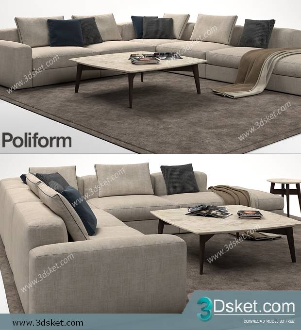 3D Model Sofa Free Download 0645