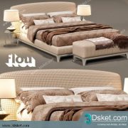 3D Model Bed Free Download Giường 334