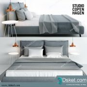 3D Model Bed Free Download Giường 338
