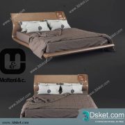 3D Model Bed Free Download Giường 355