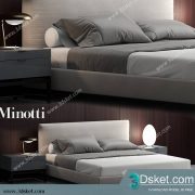 3D Model Bed Free Download Giường 364