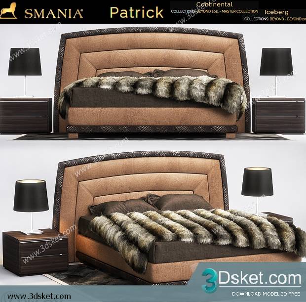 3D Model Bed Free Download Giường 366