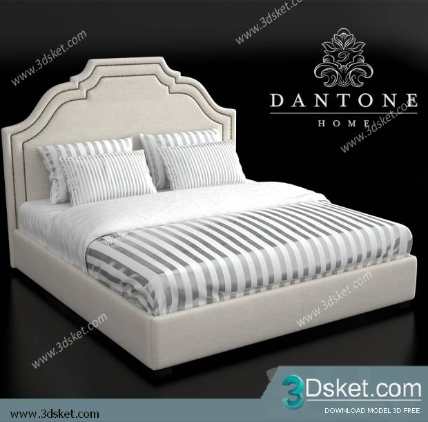 3D Model Bed Free Download Giường 373