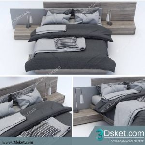 3D Model Bed Free Download Giường 379