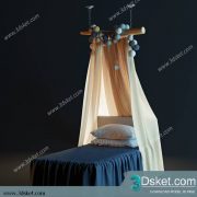 3D Model Bed Free Download Giường 380