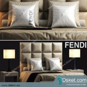 3D Model Bed Free Download Giường 387