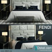 3D Model Bed Free Download Giường 388
