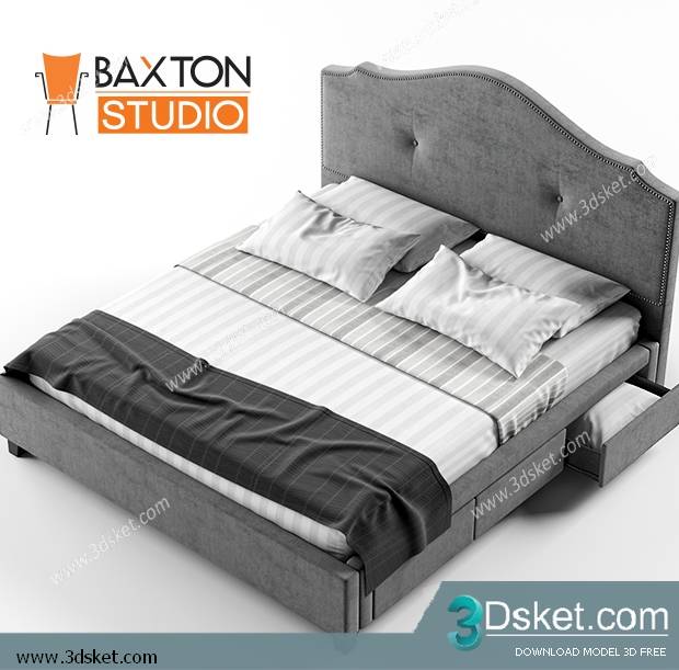 3D Model Bed Free Download Giường 391