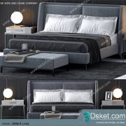 3D Model Bed Free Download Giường 396