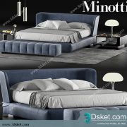 3D Model Bed Free Download Giường 407