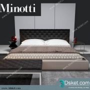 3D Model Bed Free Download Giường 412