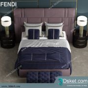 3D Model Bed Free Download Giường 435