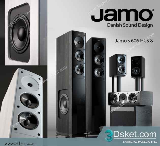 3D Model Audio Free Download Thiết Bị Âm Thanh 001