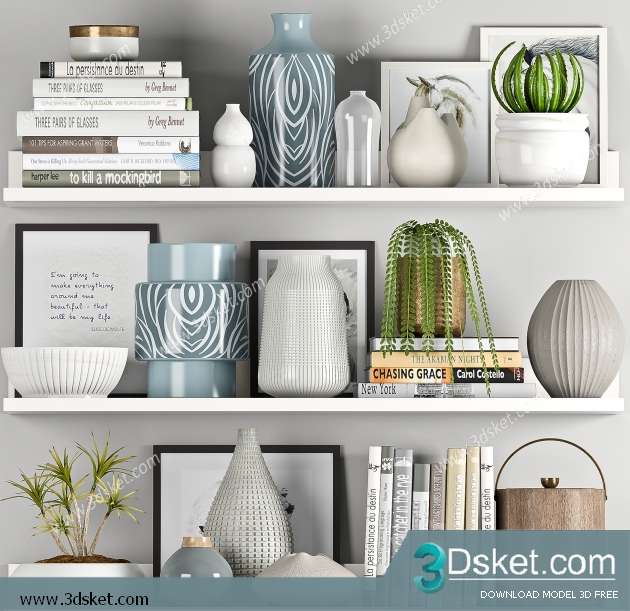 Free Download Decorative set 3D Model 0413