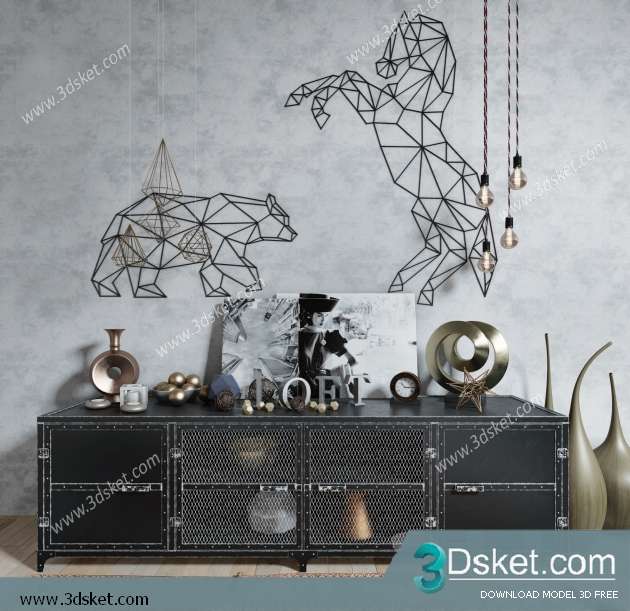 Free Download Decorative set 3D Model 0415