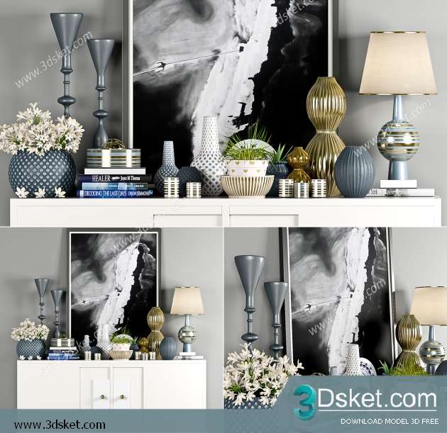 Free Download Decorative set 3D Model 0416