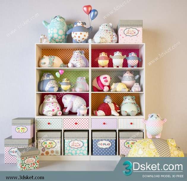 Free Download Decorative set 3D Model 0424