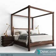 3D Model Bed Free Download Giường 449