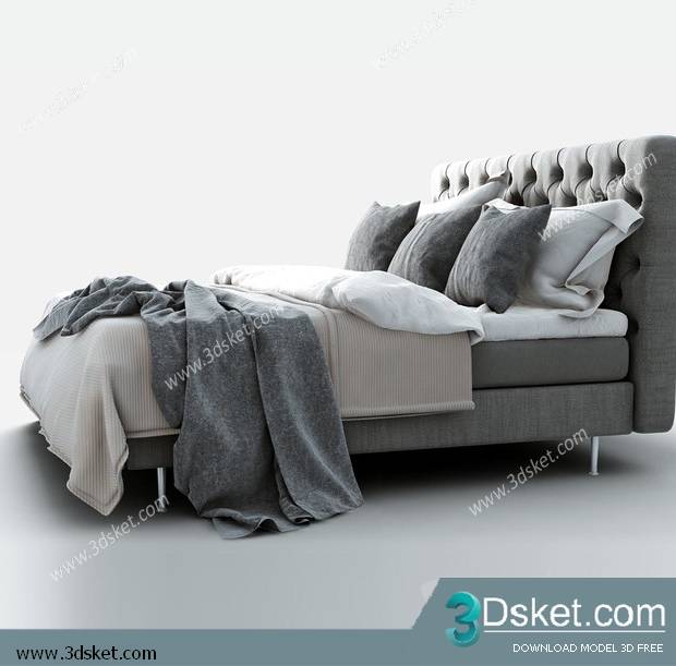 3D Model Bed Free Download Giường 459