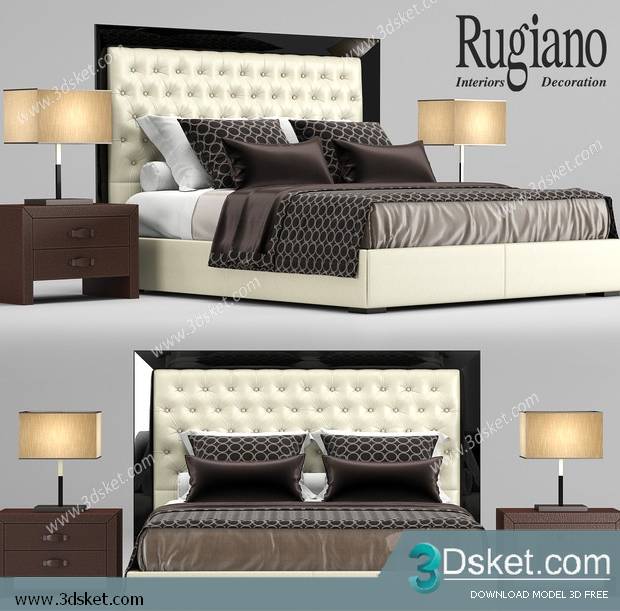 3D Model Bed Free Download Giường 463