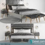 3D Model Bed Free Download Giường 470