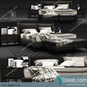 3D Model Bed Free Download Giường 473