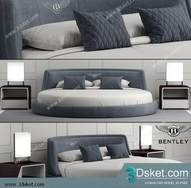 3D Model Bed Free Download Giường 475