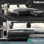 3D Model Bed Free Download Giường 480