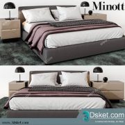 3D Model Bed Free Download Giường 481
