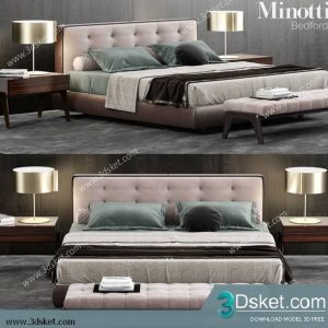 3D Model Bed Free Download Giường 499