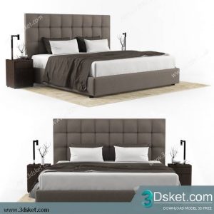 3D Model Bed Free Download Giường 510